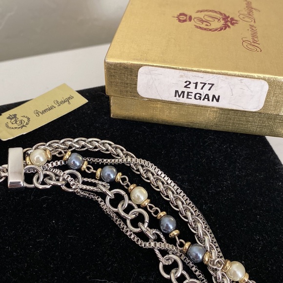 Premier Designs Megan Necklace Multi Strands Toggle Clasp Gorgeous NEW with Tag - Picture 2 of 6